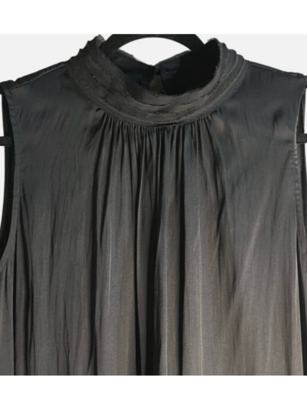 WORTHINGTON Women's Black Sleeveless Round Mock Neck Blouse Keyhole Back PXL - Picture 8 of 11